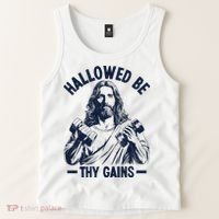 Hallowed Be Thy Gains Tank Top thumb 2