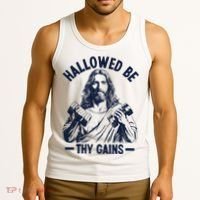 Hallowed Be Thy Gains Tank Top thumb 3