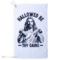 Hallowed Be Thy Gains Golf Towel thumb 0