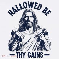 Hallowed Be Thy Gains Golf Towel thumb 3