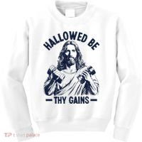 Hallowed Be Thy Gains Kids Sweatshirt thumb 0
