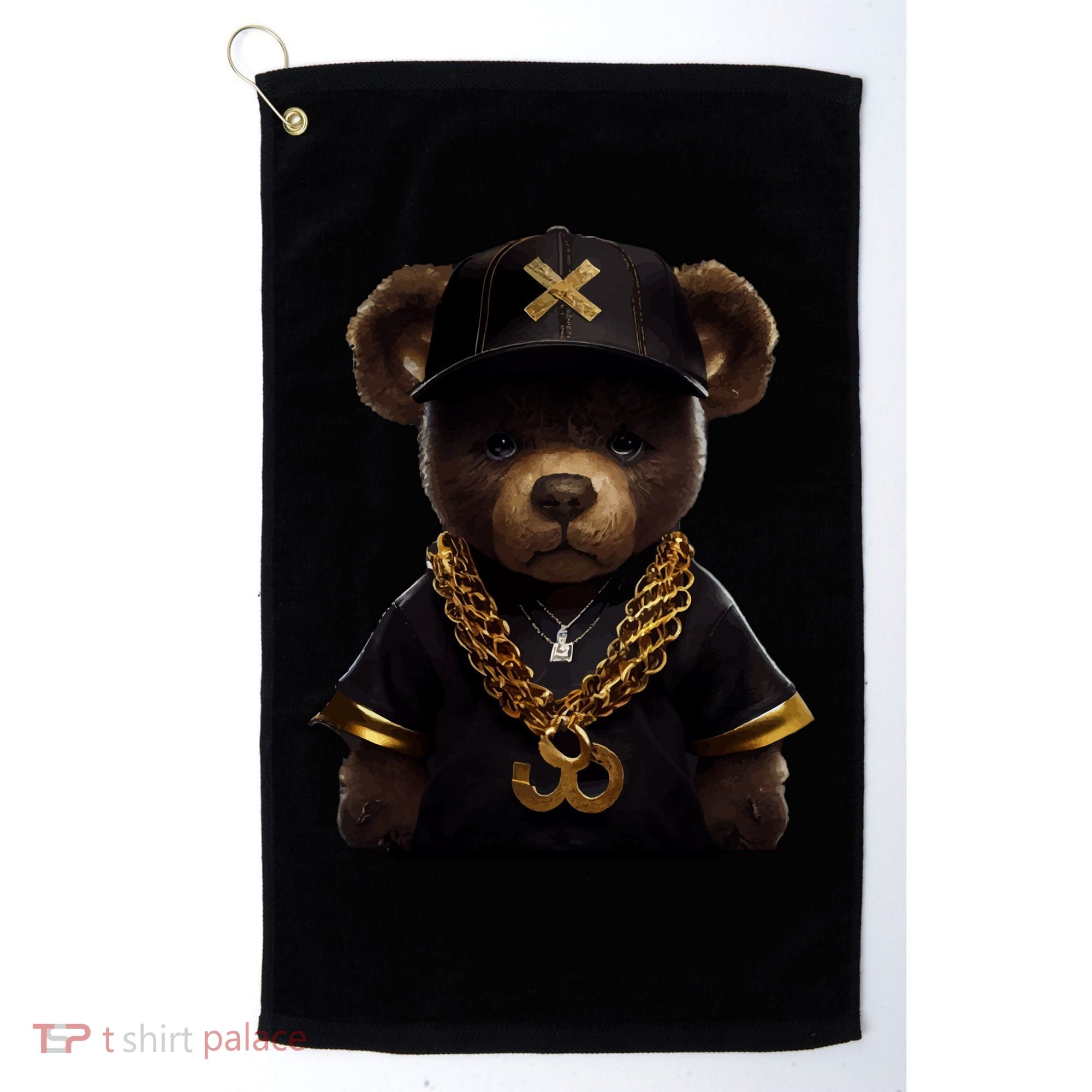 Hipster Bear Thug Golf Towel