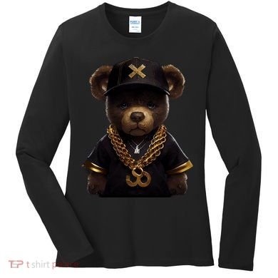 Hipster Bear Thug Women's Long Sleeve Shirt