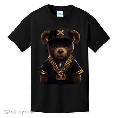 Hipster Bear Thug Kids T-Shirt