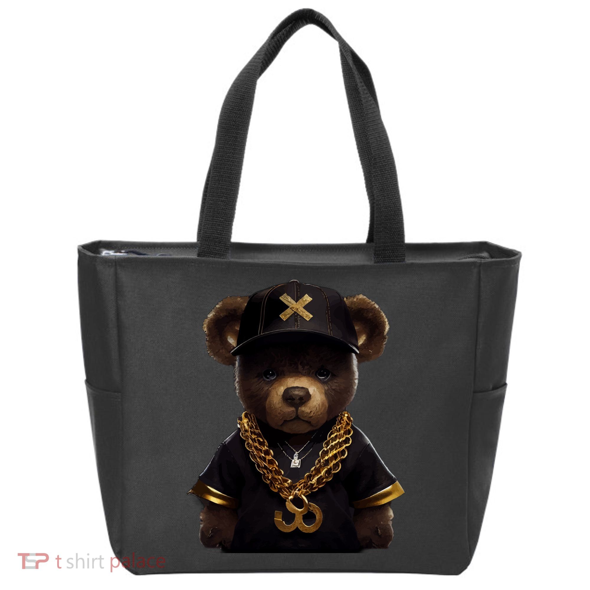 Hipster Bear Thug Tote Bag