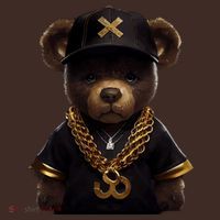Hipster Bear Thug Coaster thumb 2