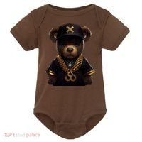 Hipster Bear Thug Baby Bodysuit thumb 0