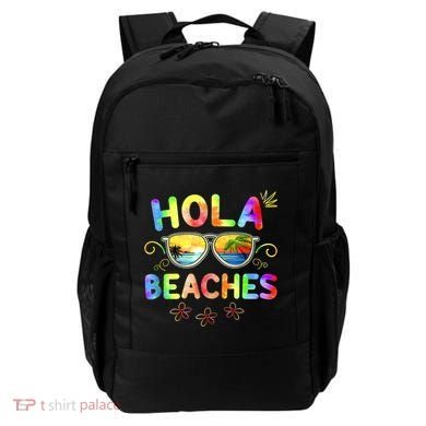 Hola Beaches Tie Dye Funny Beach Vacation Summer Backpack