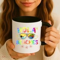 Hola Beaches Tie Dye Funny Beach Vacation Summer Coffee Mug thumb 3