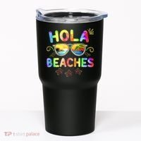 Hola Beaches Tie Dye Funny Beach Vacation Summer Tumbler thumb 0