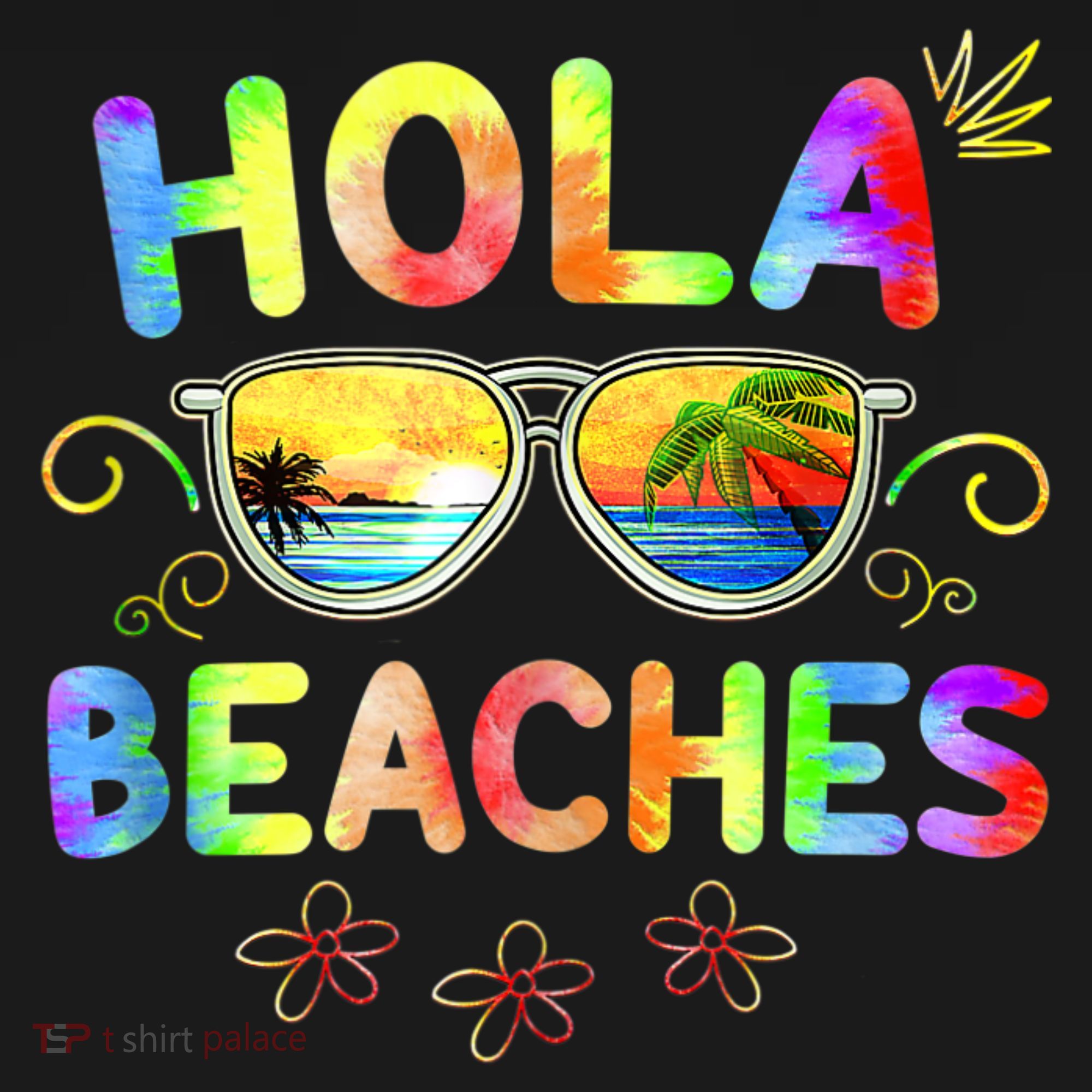Hola Beaches Tie Dye Funny Beach Vacation Summer Mousepad