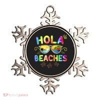 Hola Beaches Tie Dye Funny Beach Vacation Summer Ornament thumb 0
