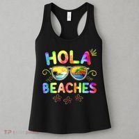 Hola Beaches Tie Dye Funny Beach Vacation Summer Women's Tank Top thumb 3
