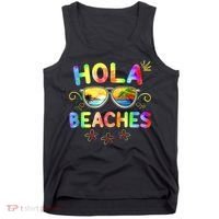 Hola Beaches Tie Dye Funny Beach Vacation Summer Tank Top thumb 0