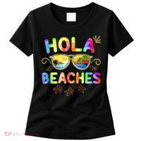 Hola Beaches Tie Dye Funny Beach Vacation Summer Women's T-Shirt thumb 0