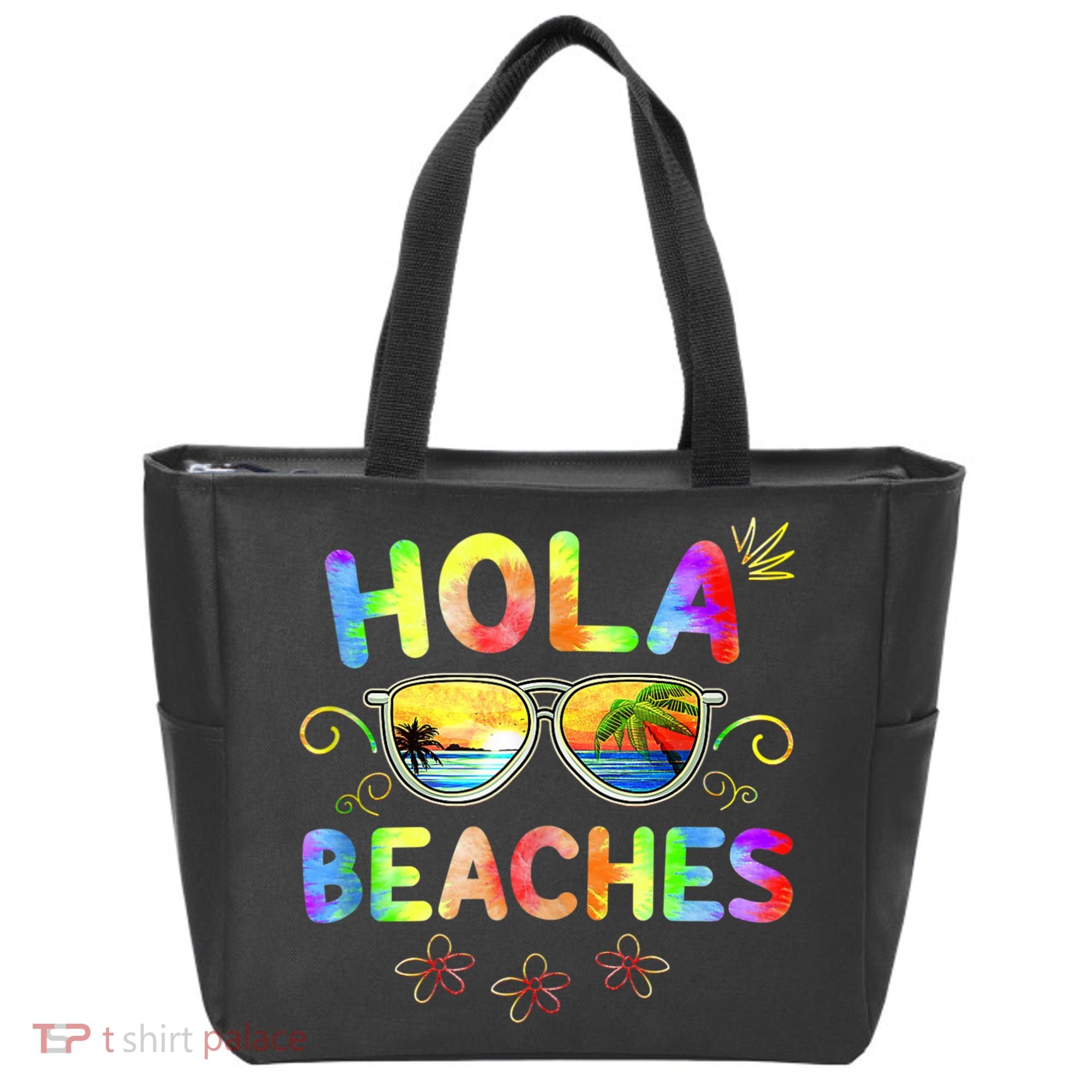 Hola Beaches Tie Dye Funny Beach Vacation Summer Tote Bag