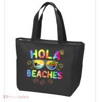 Hola Beaches Tie Dye Funny Beach Vacation Summer Tote Bag thumb 3