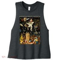 Hieronymus Bosch The Garden Of Earthly Delights For Artists Women's Racerback Cropped Tank thumb 0