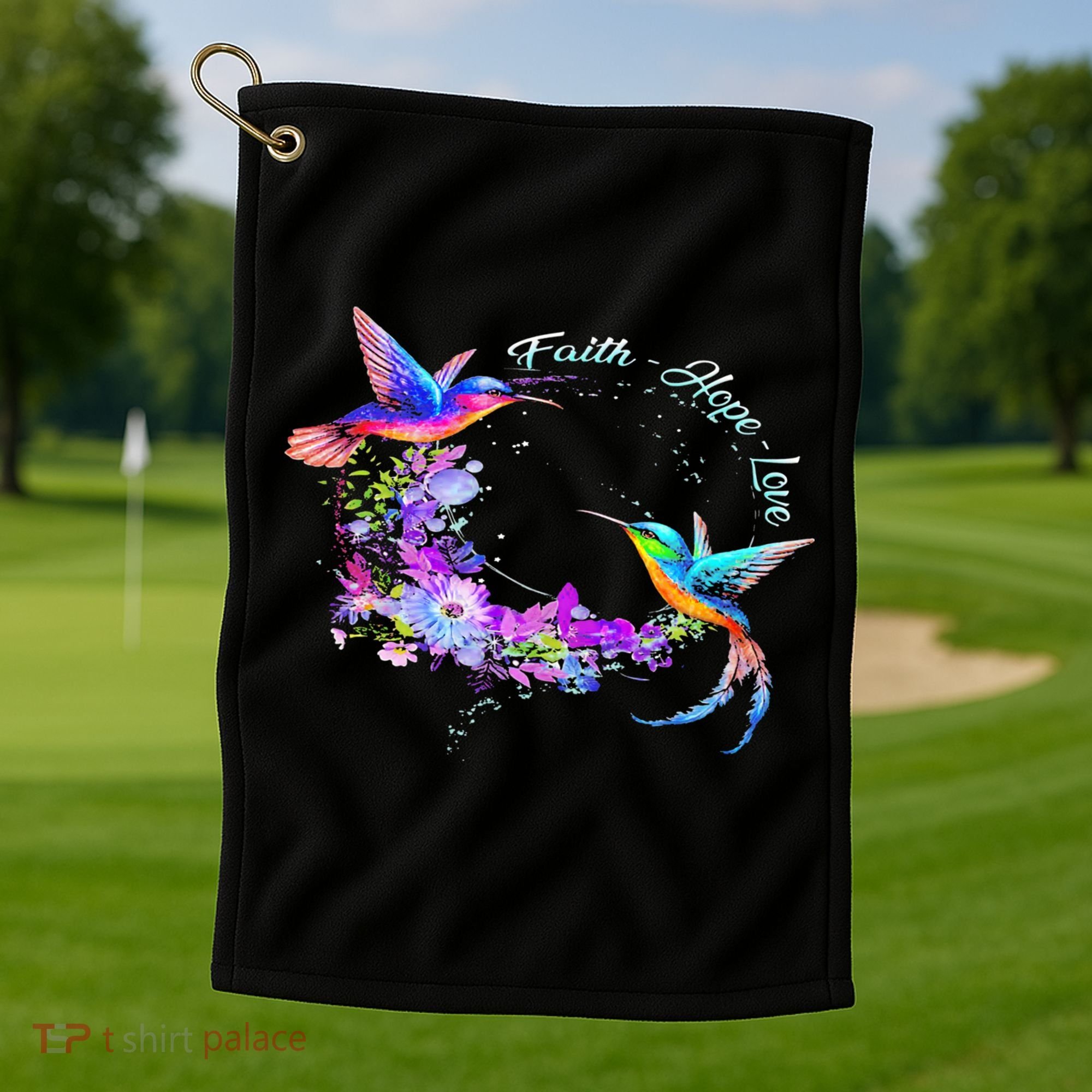 Hummingbird Bird Tree Beautiful Nature Spirit Gift Golf Towel