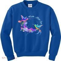 Hummingbird Bird Tree Beautiful Nature Spirit Gift Kids Sweatshirt thumb 0