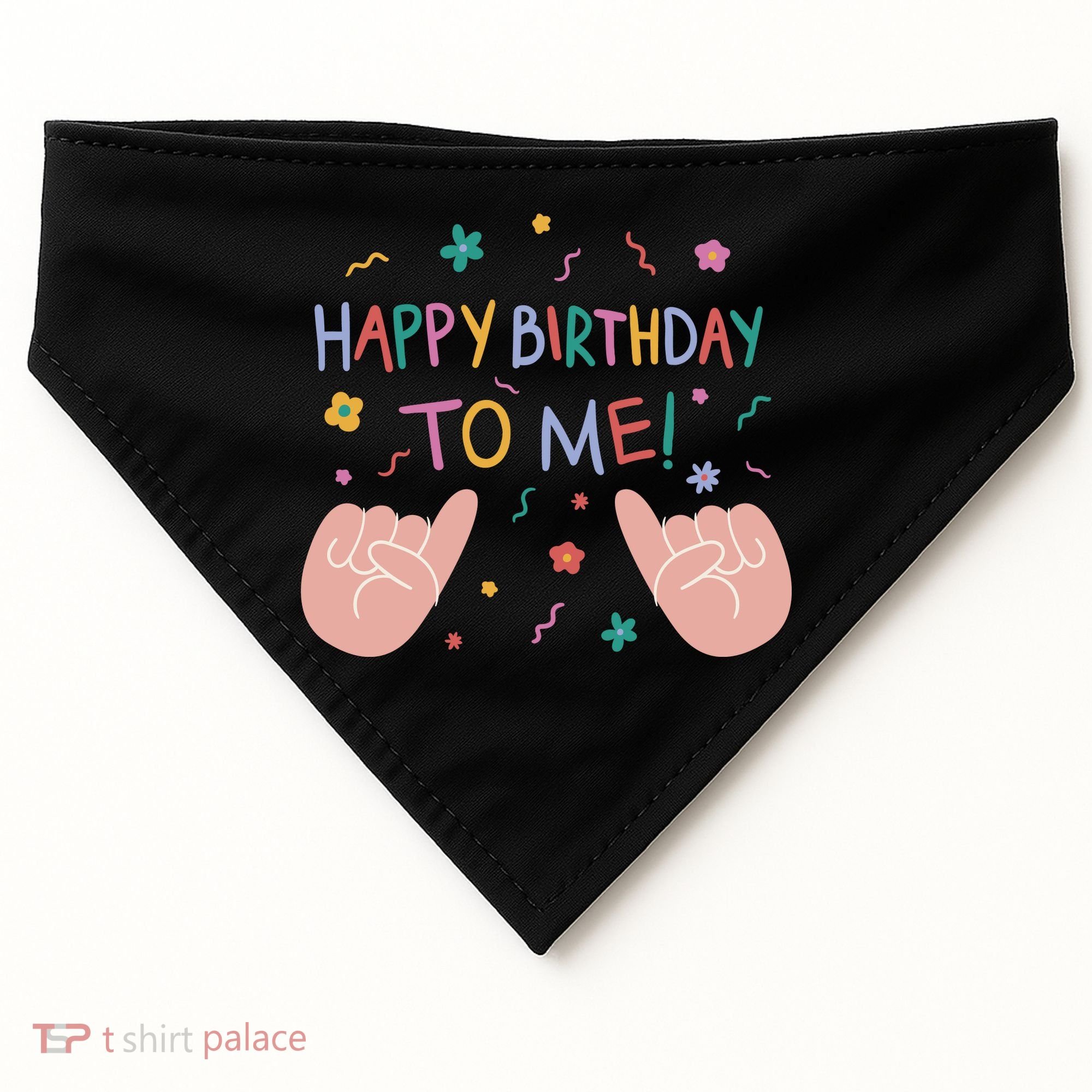 Happy Birthday To Me USA-Made Doggie Bandana