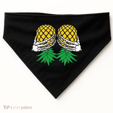 Halloween Boob Upside Down Pineapple Swinger Skeleton Hand USA-Made Doggie Bandana