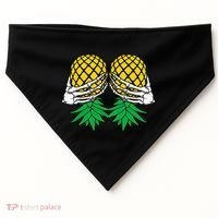 Halloween Boob Upside Down Pineapple Swinger Skeleton Hand USA-Made Doggie Bandana thumb 0