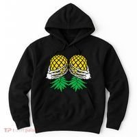Halloween Boob Upside Down Pineapple Swinger Skeleton Hand Hoodie thumb 0