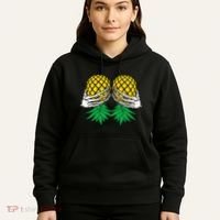 Halloween Boob Upside Down Pineapple Swinger Skeleton Hand Hoodie thumb 5