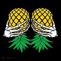 Halloween Boob Upside Down Pineapple Swinger Skeleton Hand Hoodie thumb 7