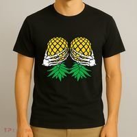 Halloween Boob Upside Down Pineapple Swinger Skeleton Hand T-Shirt thumb 3