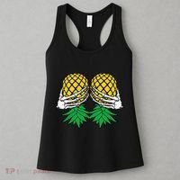 Halloween Boob Upside Down Pineapple Swinger Skeleton Hand Women's Tank Top thumb 3
