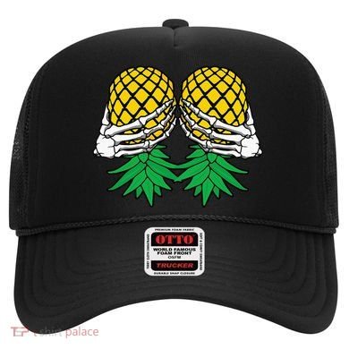 Halloween Boob Upside Down Pineapple Swinger Skeleton Hand Hat
