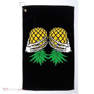 Halloween Boob Upside Down Pineapple Swinger Skeleton Hand Golf Towel