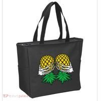 Halloween Boob Upside Down Pineapple Swinger Skeleton Hand Tote Bag thumb 2
