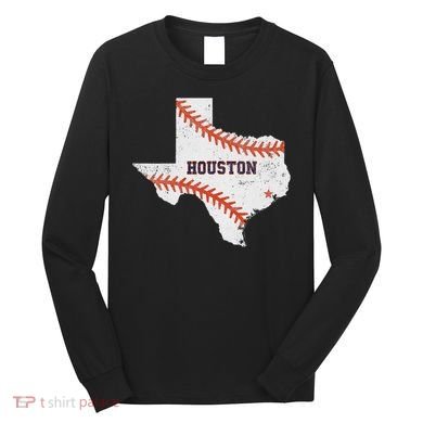 Houston Baseball Vintage Distressed Long Sleeve Shirt