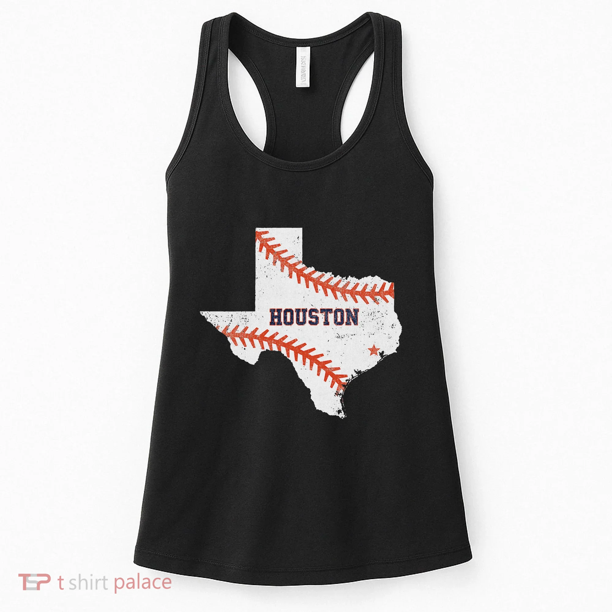 Houston Baseball Vintage Distressed Women's Tank Top