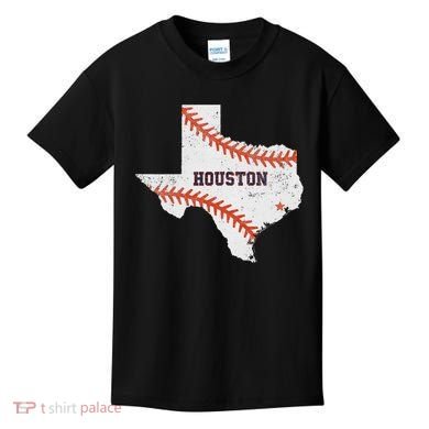 Houston Baseball Vintage Distressed Kids T-Shirt