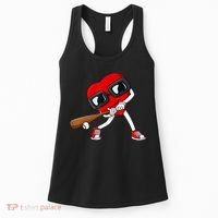 Heart Baseball Valentines Day Funny Boys Girls Kids TShirt Women's Tank Top thumb 0