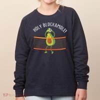 Holy Blockamole Volleyball Cute Funny Women's Sweatshirt thumb 0