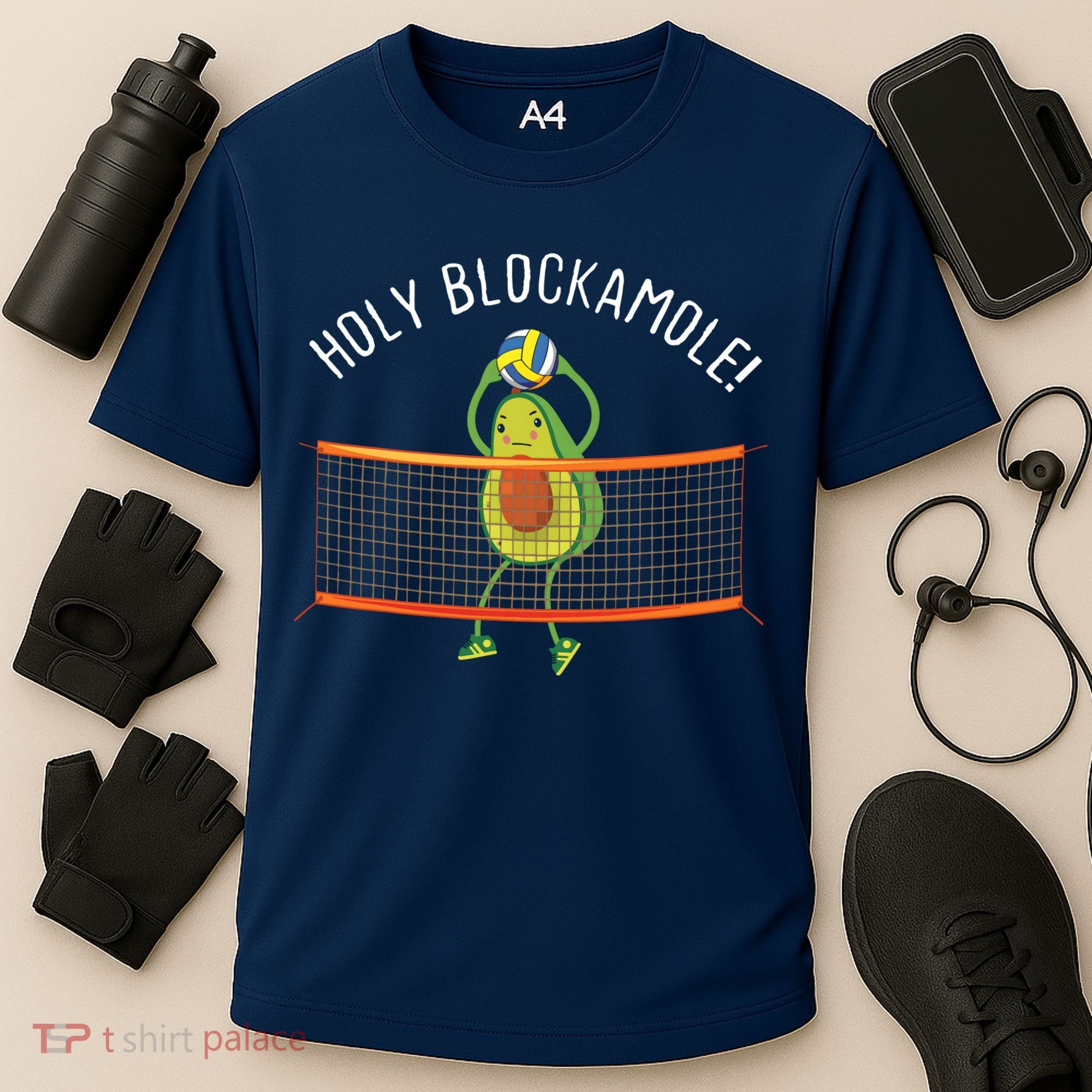 Holy Blockamole Volleyball Cute Funny Cooling Performance Crew T-Shirt