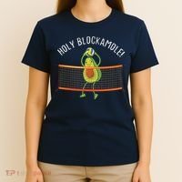 Holy Blockamole Volleyball Cute Funny T-Shirt thumb 4