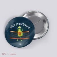 Holy Blockamole Volleyball Cute Funny Button thumb 0