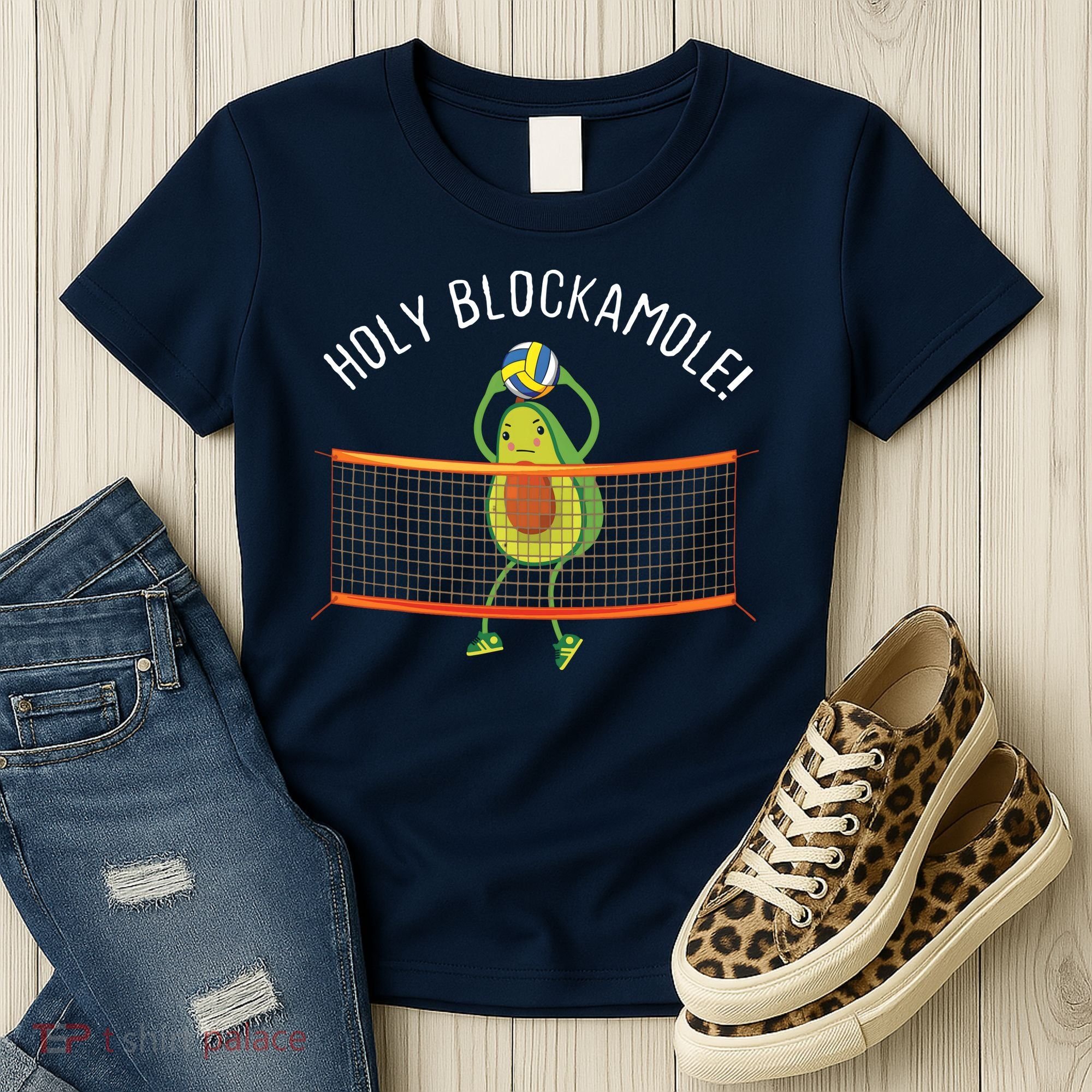 Holy Blockamole Volleyball Cute Funny Women's T-Shirt