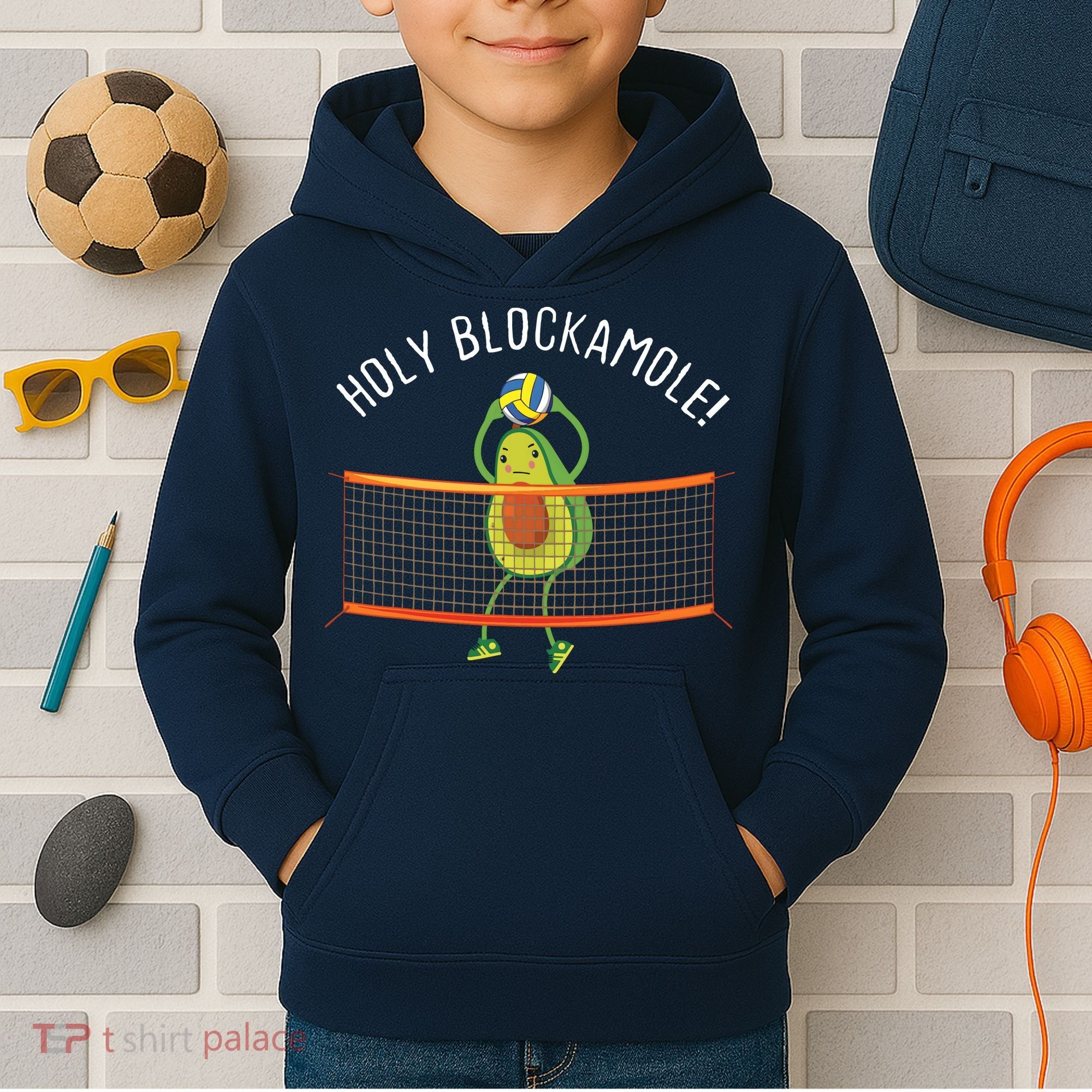 Holy Blockamole Volleyball Cute Funny Kids Hoodie