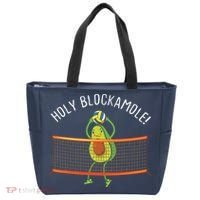 Holy Blockamole Volleyball Cute Funny Tote Bag thumb 0