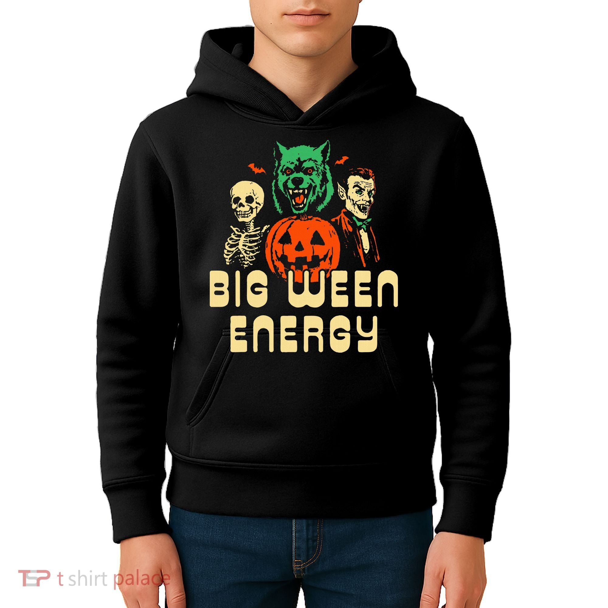 Halloween Big Ween Energy Kids Hoodie