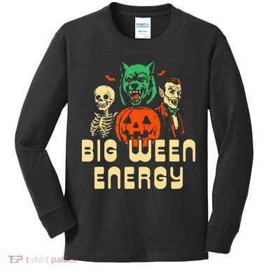 Halloween Big Ween Energy Kids Long Sleeve Shirt