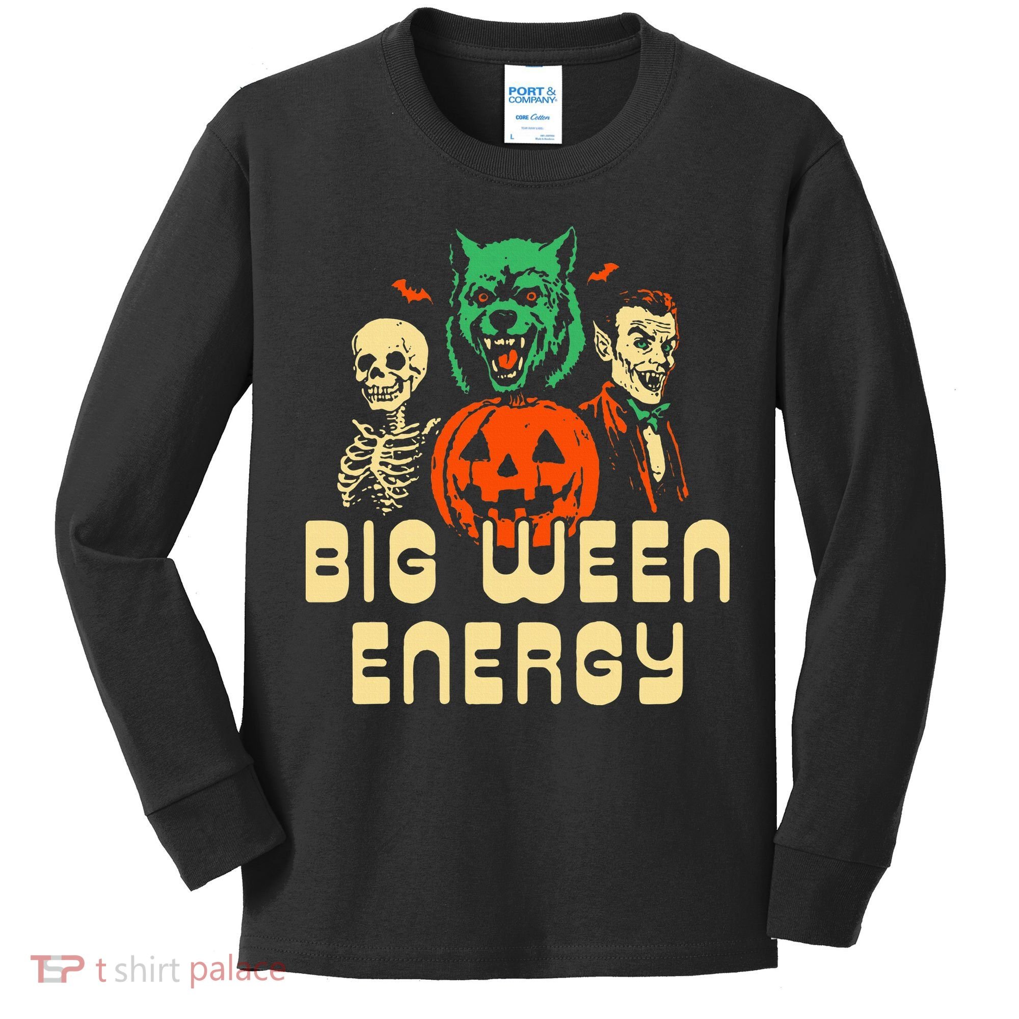 Halloween Big Ween Energy Kids Long Sleeve Shirt