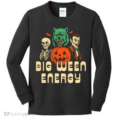 Halloween Big Ween Energy Kids Long Sleeve Shirt